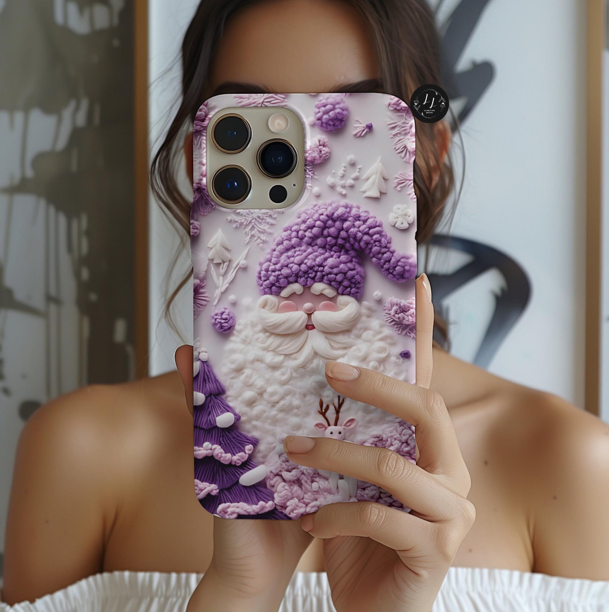 Santa Claus phone Case, Cute Christmas Design, Winter phone case, Holiday phone case, Christmas Gift idea for iPhone 16 15 13, Galaxy, Pixel