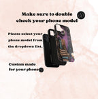 Gothic Bookshelf Phone Case: Witchy Skull & Floral Design