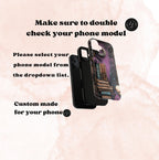 Witchy Bookshelf Phone Case: Gothic Floral Skull iPhone, Galaxy, Pixel
