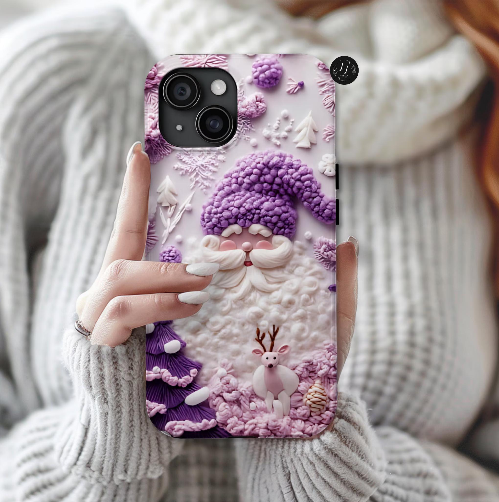 Santa Claus phone Case, Cute Christmas Design, Winter phone case, Holiday phone case, Christmas Gift idea for iPhone 16 15 13, Galaxy, Pixel