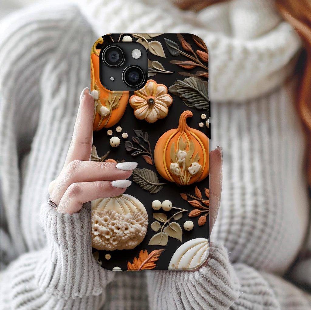 Pumpkin Fall Phone Casel Design, Autumn iPhone Cover,  Case for Book Lovers  Seasonal Gift
