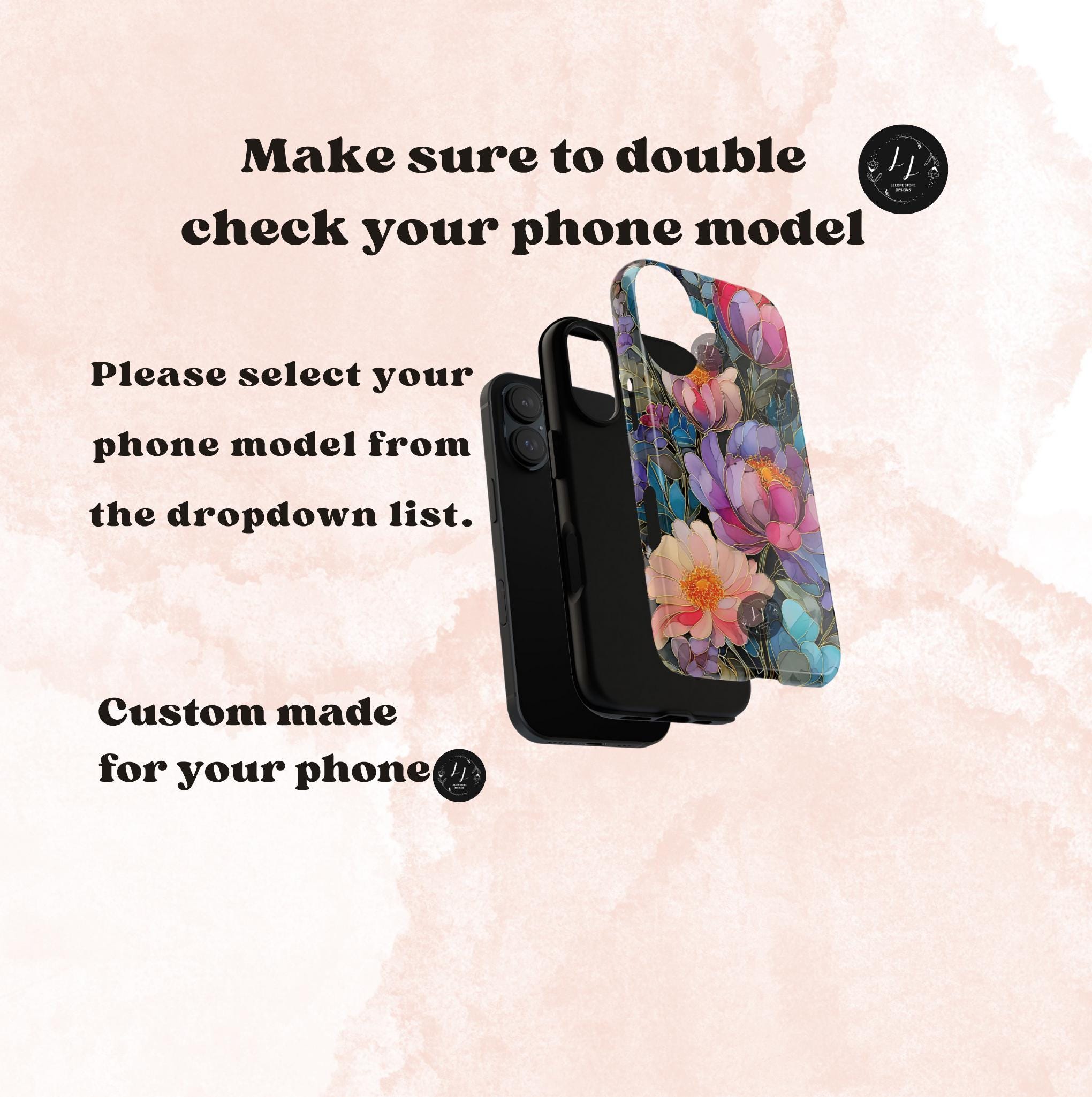 Romantic Floral Aesthetic Faux Stained Glass Phone Case, Coquette Cove Mosaic iPhone 16 15 14 13, Galaxy S25 Ultra case, Pixel 9 pro case