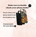 Floral Faux Stained Glass Phone Case: Botanical Mosaic Cover