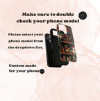 Bookish Christmas Bookshelf Phone Case: Santa Claus Lovers Gift