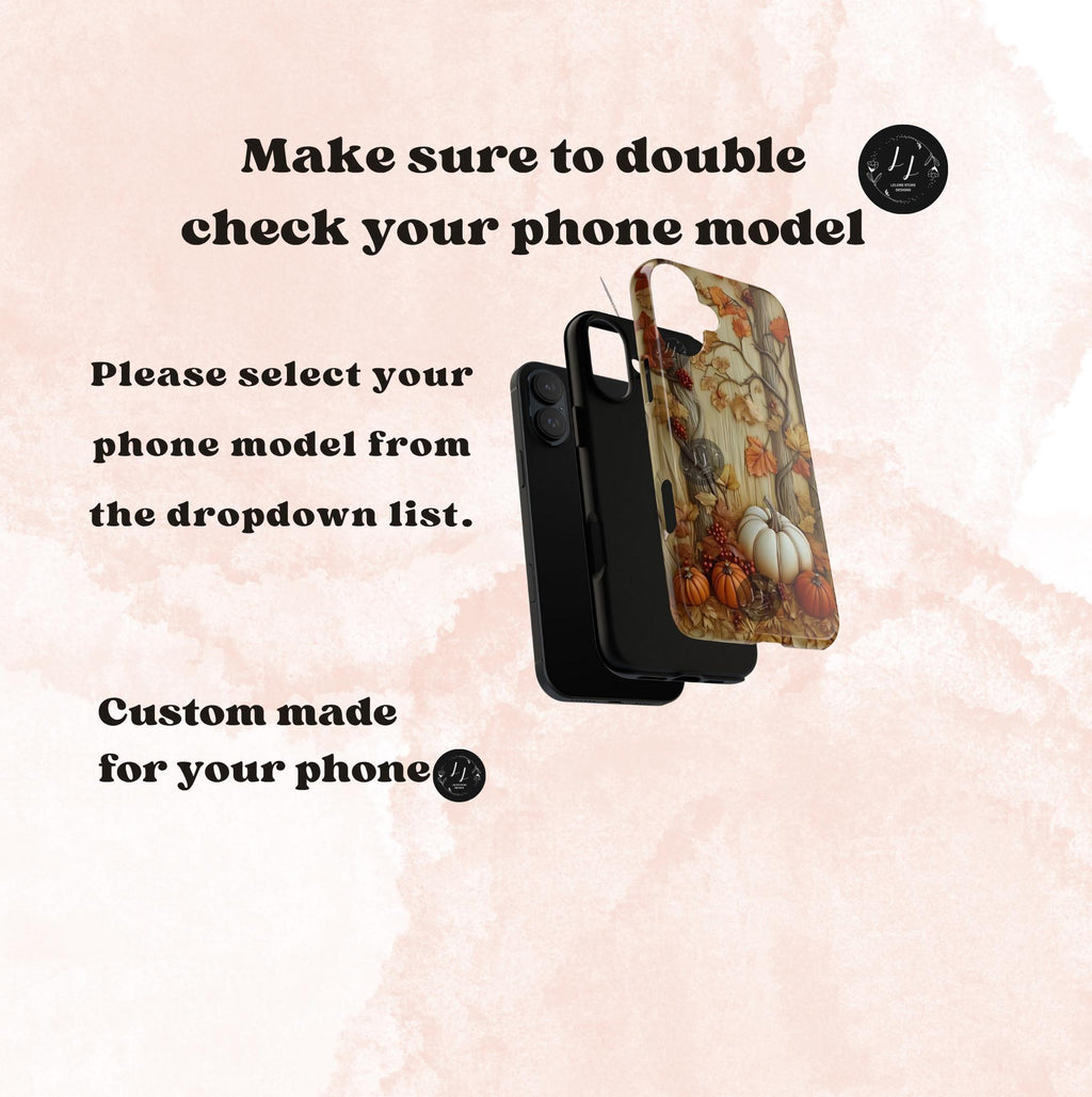 Fall Pumpkin Forest Phone Case: Autumn Foliage Design