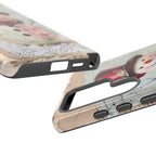 Vintage Christmas Snowman Phone Case: Nostalgic Holiday Postcard Design