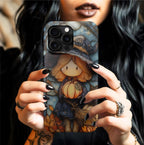 Witchy Jack-O'-Lantern Phone Case: Faux Stained Glass Halloween