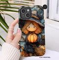 Witchy Jack-O'-Lantern Phone Case: Faux Stained Glass Halloween
