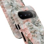 Winter Wonderland Phone Case: Snowy Forest with Pink Bows