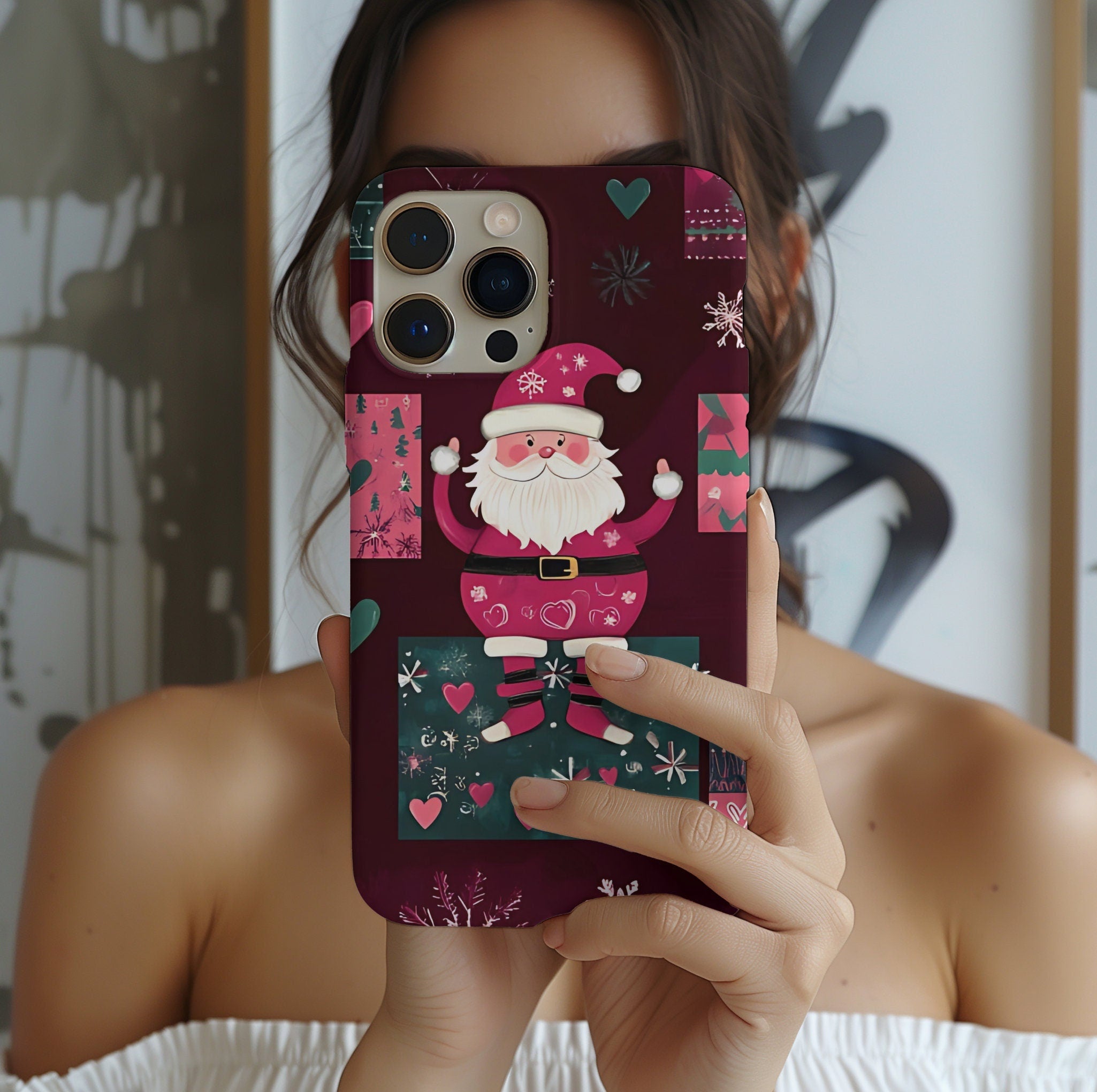 Santa Claus Christmas Phone Case: Festive Holiday Cover