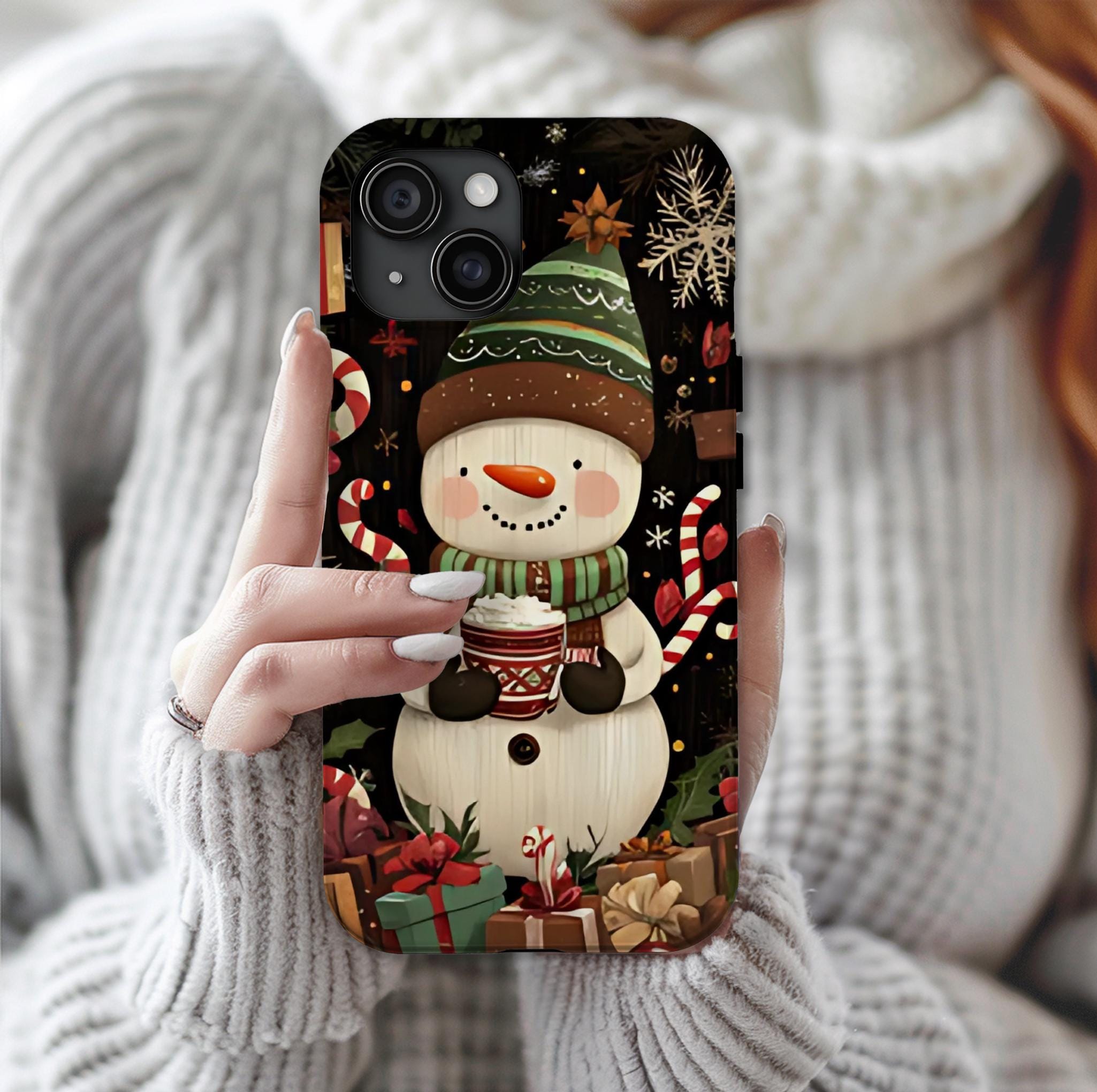 Snowman Winter Wonderland Phone Case: Festive Holiday Design