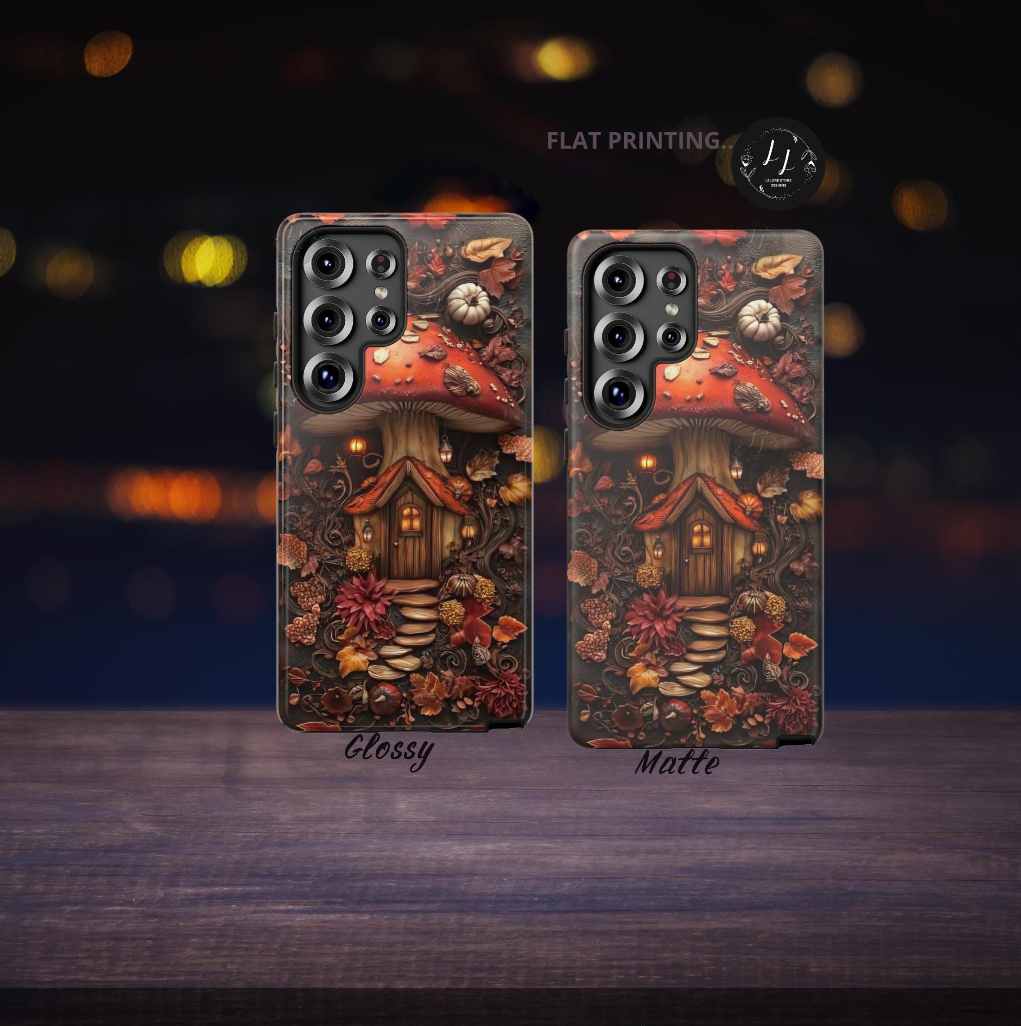 Mushroom House Phone Case: Cottagecore Autumn iPhone & Galaxy