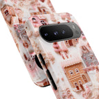 Enchanted Pink Winter Village Phone Case, Festive Holiday Aesthetic, Cozy Christmas Gift, iPhone, Samsung, Pixel Smartphone Case