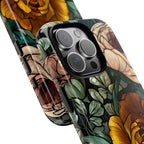 Floral Faux Stained Glass Phone Case: Botanical Mosaic Cover