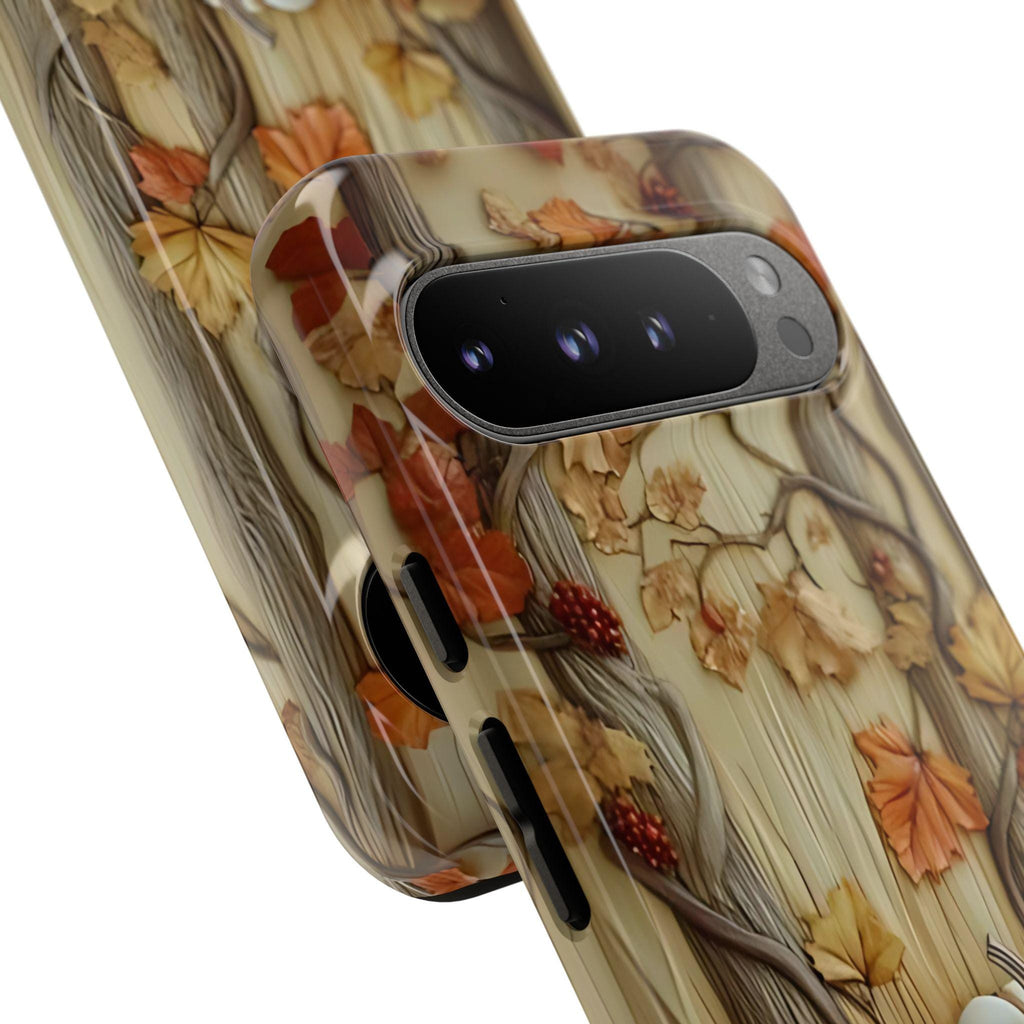 Fall Pumpkin Forest Phone Case: Autumn Foliage Design