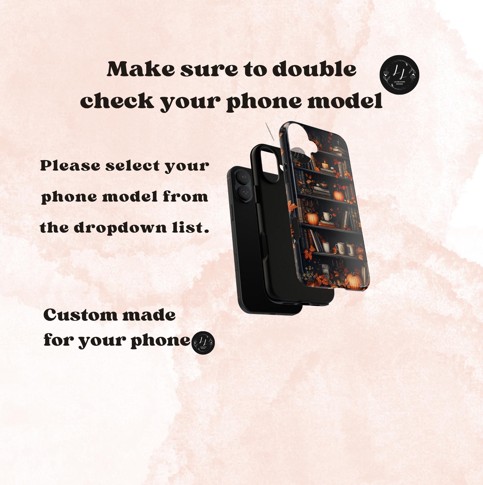 Fall Bookshelf Phone Case: Bookish Pumpkin Library Design Bookcase iPhone  Book Shelf Bookworm Gift