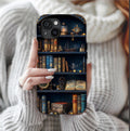 Nautical Pirate Bookshelf Phone Case: Book Lover Gift