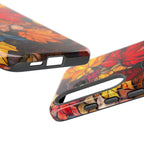 Stained Glass Autumn Maple Leaf Phone Case, Fall Colors