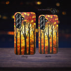 Rustic Fall Leaves Phone Case, Vintage Autumn iPhone Cover