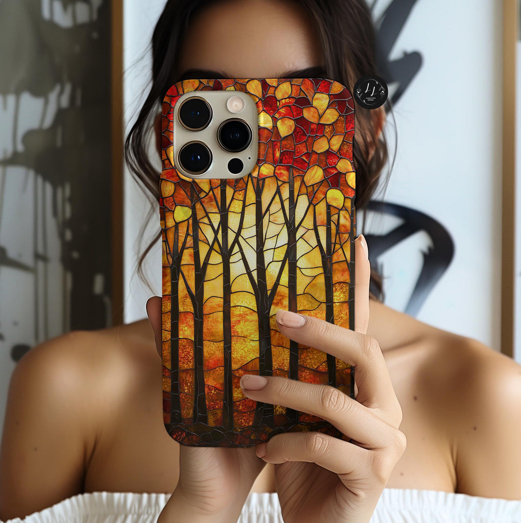 Rustic Fall Leaves Phone Case, Vintage Autumn iPhone Cover