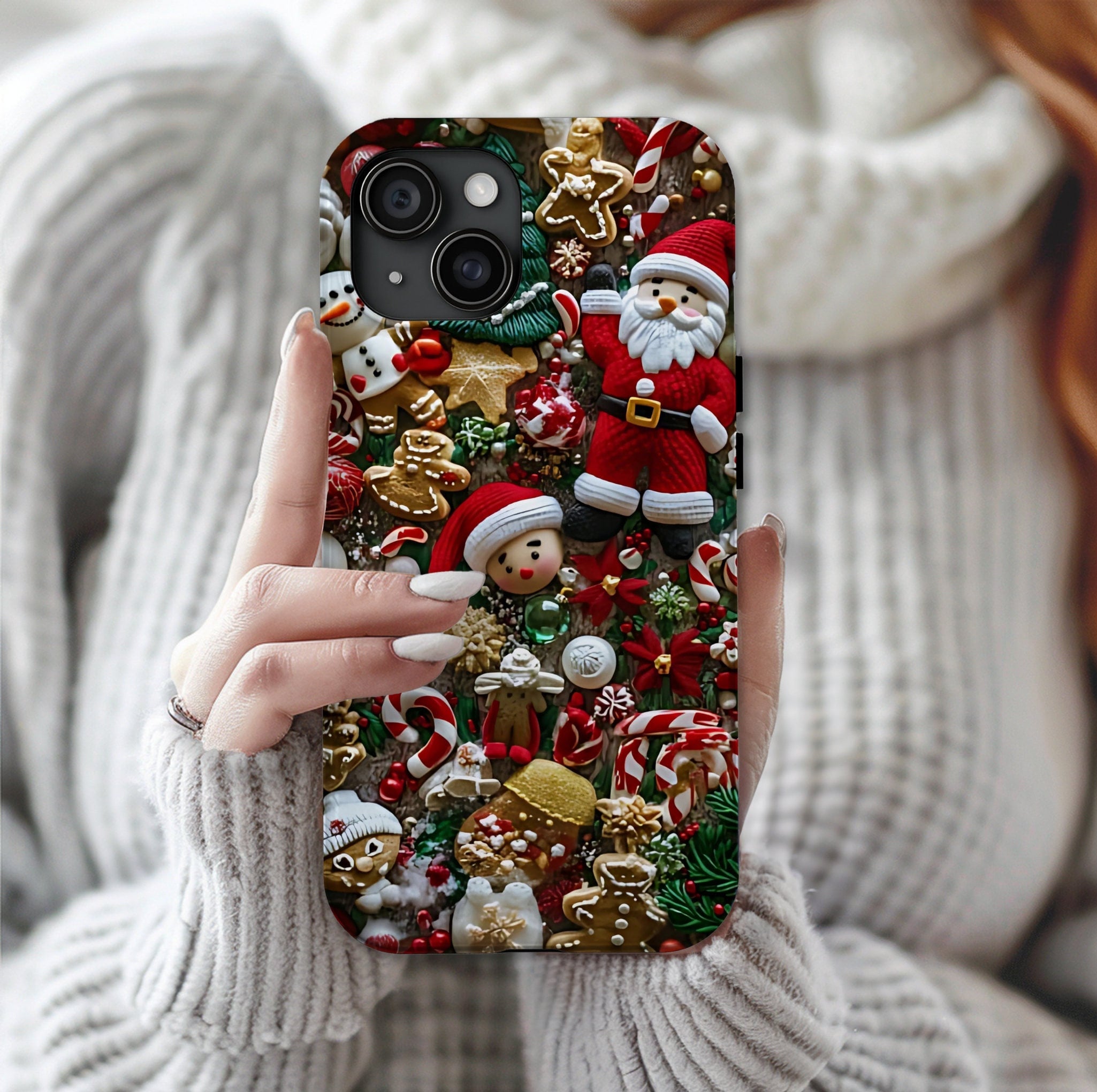Mosaic Christmas Phone Case: Holiday iPhone, Galaxy, Pixel Cover