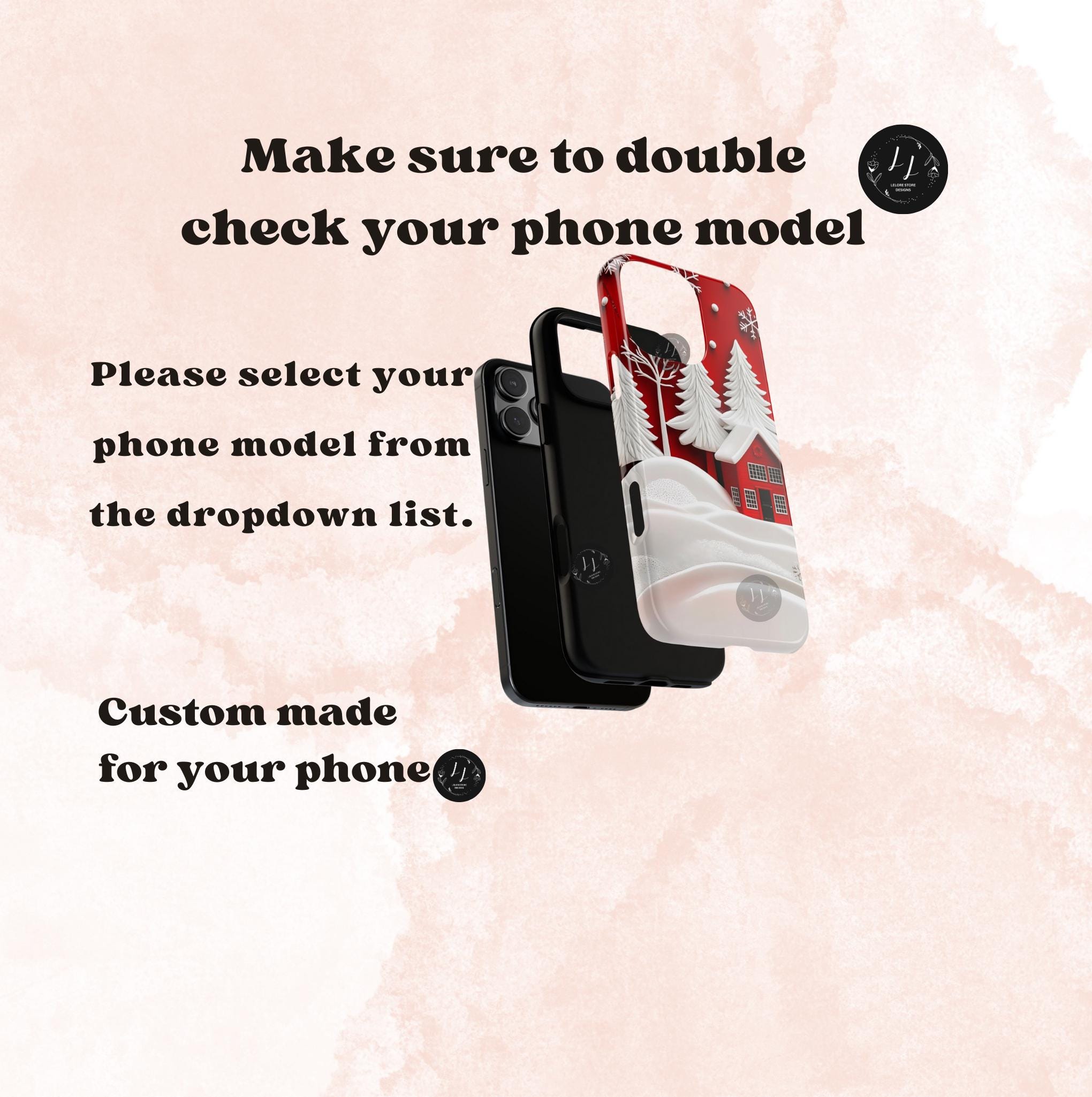 Red Christmas Tree Phone Case: Snowy Holiday Cover