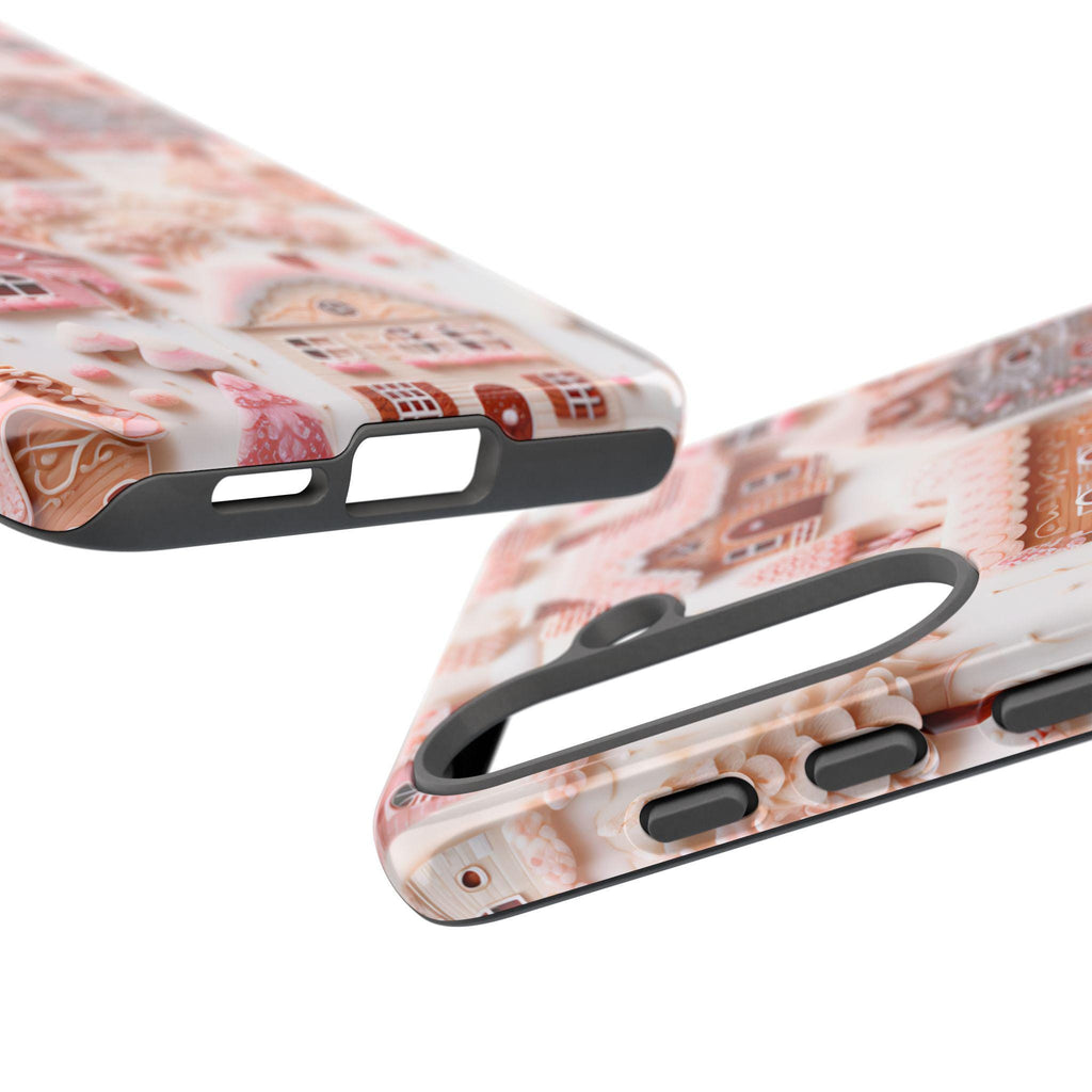 Enchanted Pink Winter Village Phone Case, Festive Holiday Aesthetic, Cozy Christmas Gift, iPhone, Samsung, Pixel Smartphone Case