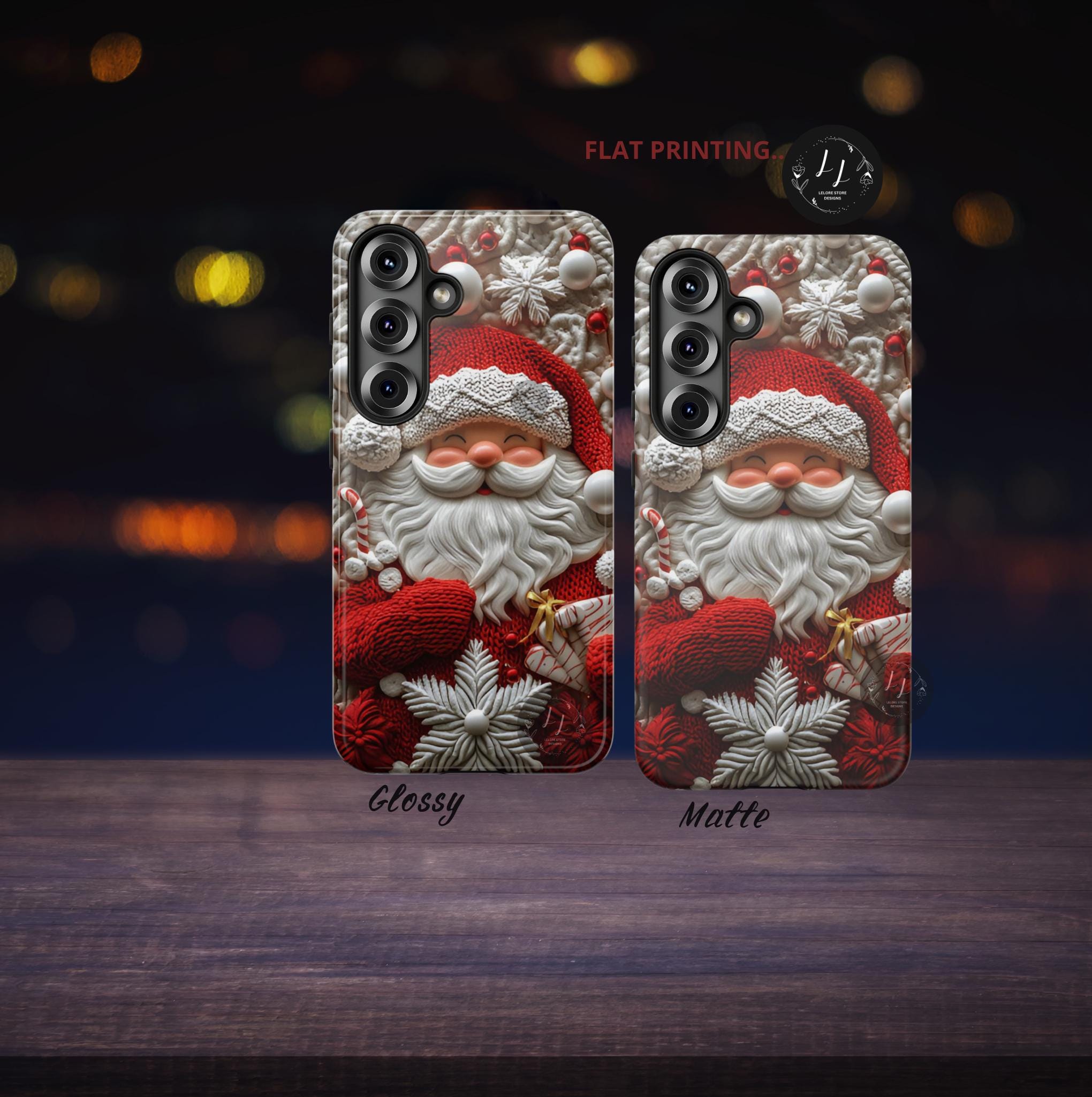 Christmas Santa Claus Phone Case: White Red Holiday iPhone, Galaxy, Pixel Winter Cover