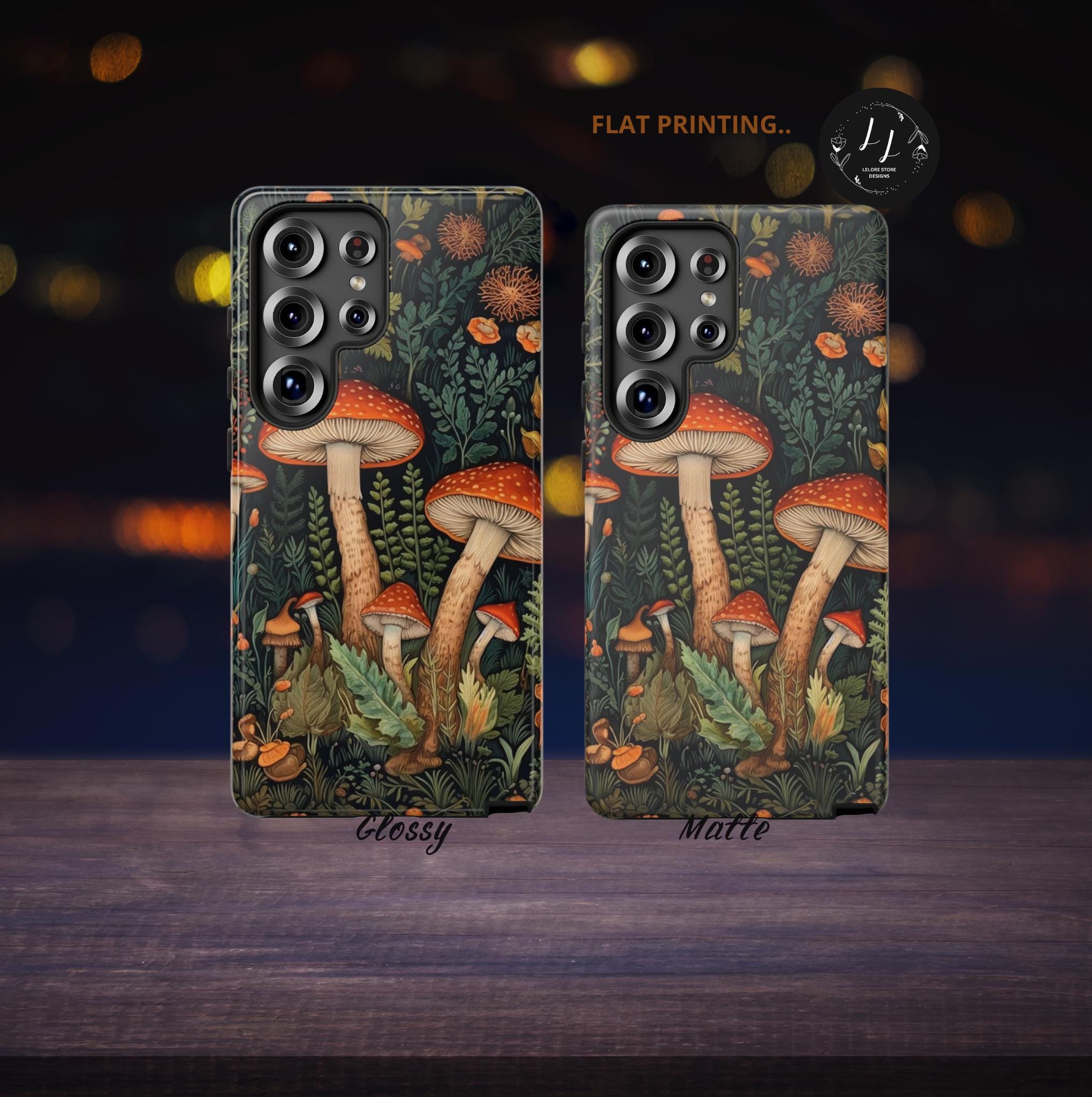 Cottagecore Mushroom Forest Phone Case: Whimsical Boho Green Cover iPhone Galaxy Pixel