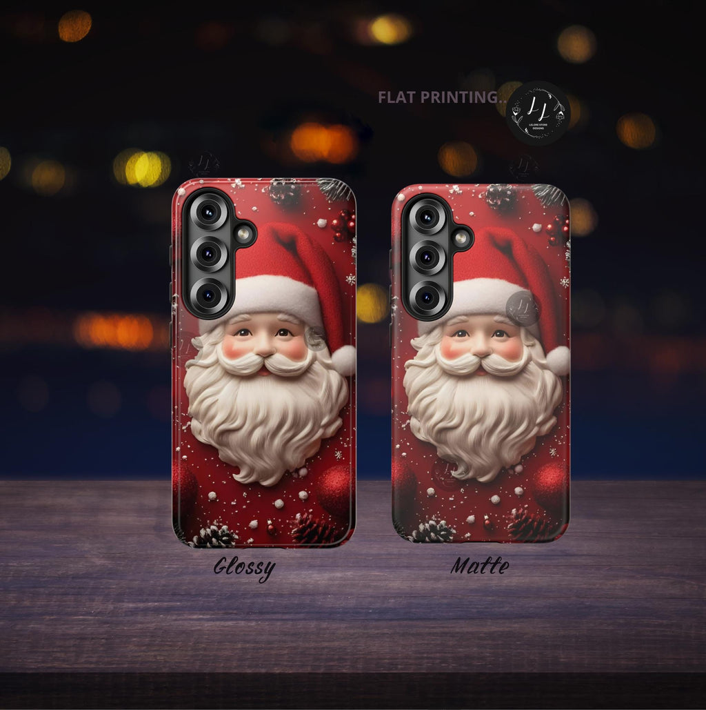 Red Santa Claus Christmas Phone Case:  Festive Holiday Cover  Xmas Gift iPhone, Galaxy, Pixel
