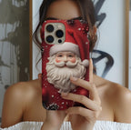 Red Santa Claus Christmas Phone Case:  Festive Holiday Cover  Xmas Gift iPhone, Galaxy, Pixel