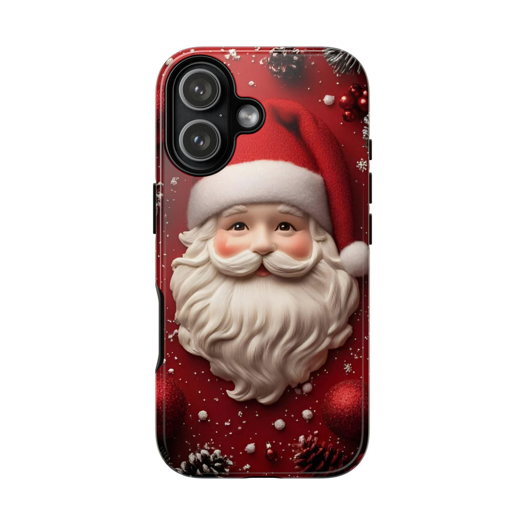 Red Santa Claus Christmas Phone Case:  Festive Holiday Cover  Xmas Gift iPhone, Galaxy, Pixel