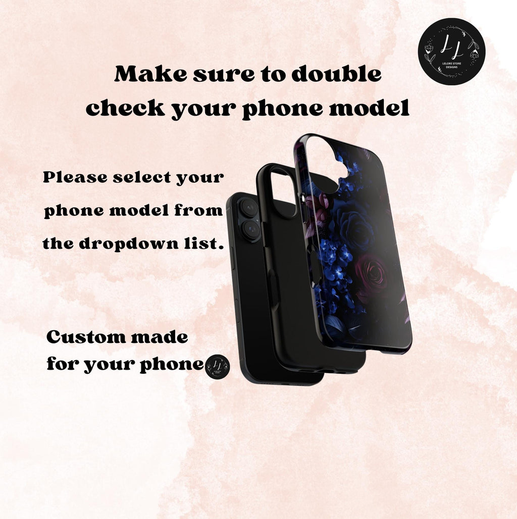 Dark Roses Gothic Floral Phone Case: Dark Academia Style iPhone Galaxy Pixel