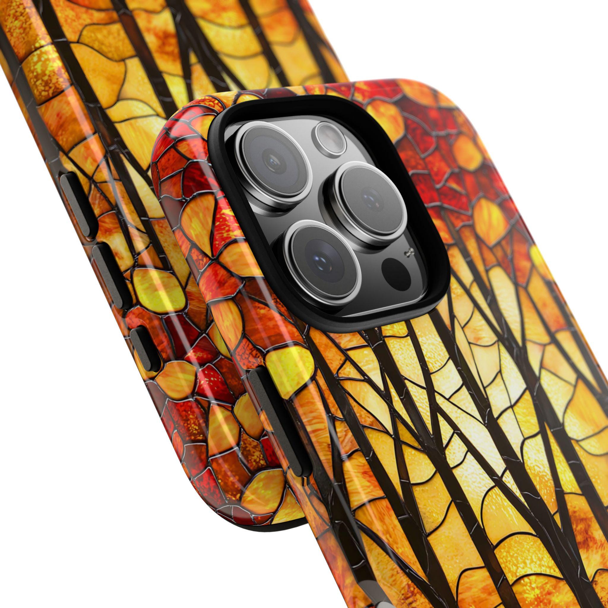 Rustic Fall Leaves Phone Case, Vintage Autumn iPhone Cover