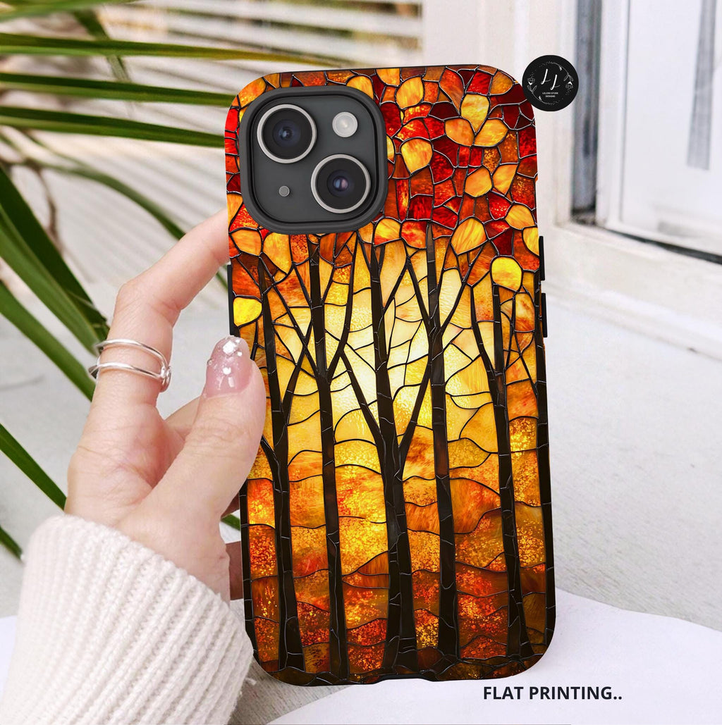 Rustic Fall Leaves Phone Case, Vintage Autumn iPhone Cover