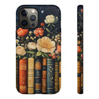 Celestial Floral Bookshelf Phone Case: Book Lover Gift iPhone Galaxy Pixel  Librarians