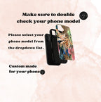 Leopard Print Phone Case, Tropical Green Floral Design, iPhone Case, Galaxy Pixel