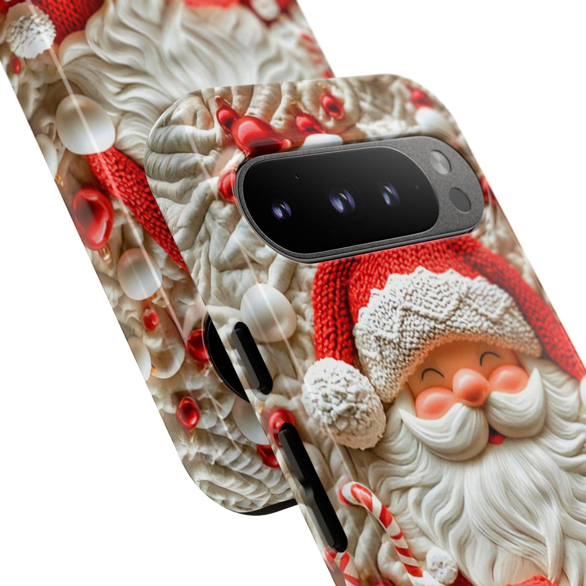 Santa Claus Christmas Phone Case, Festive Red White Holiday Cover, iPhone  Galaxy Pixel