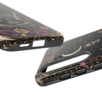 Gothic Skeleton Phone Case, Mystical Roses, Halloween Cover, iPhone, Galaxy Pixel