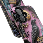 Gothic Raven Bookshelf iPhone Case: Dark Academia Book Lover,  Bookish MagSafe Compatible