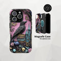Gothic Raven Bookshelf iPhone Case: Dark Academia Book Lover,  Bookish MagSafe Compatible
