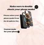 Leopard Heart iPhone Case: Chic Animal Print, MagSafe Compatible Gift for Women, Protective Cover