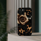 Leopard Heart iPhone Case: Chic Animal Print, MagSafe Compatible Gift for Women, Protective Cover
