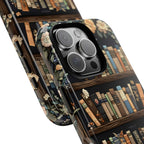 Floral Bookshelf Phone Case: Book Lover Gift for iPhone, Galaxy, Pixel