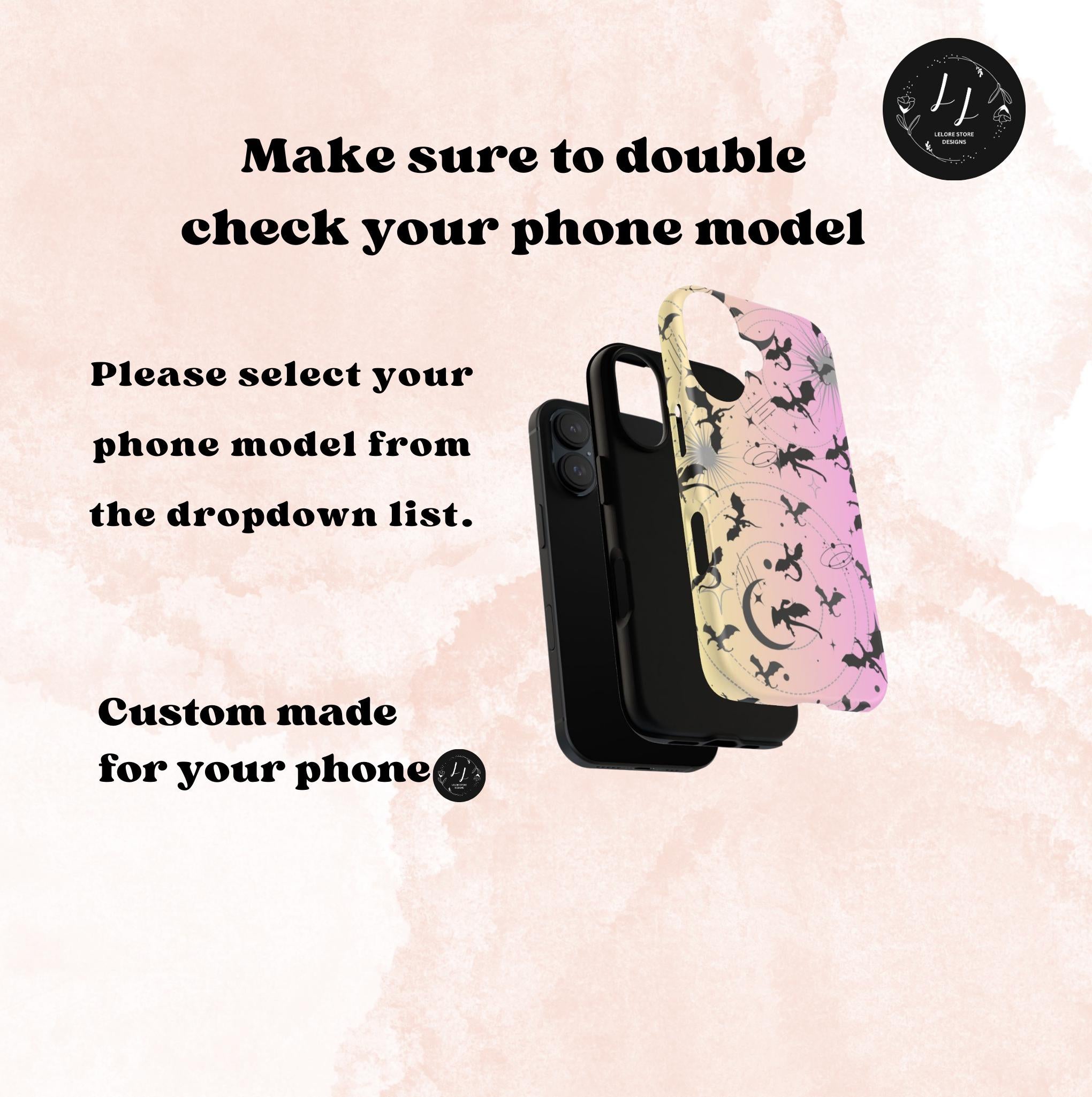 Fantasy Dragon Phone Case: Celestial Book Lover Gift  iPhone Galaxy Pixel