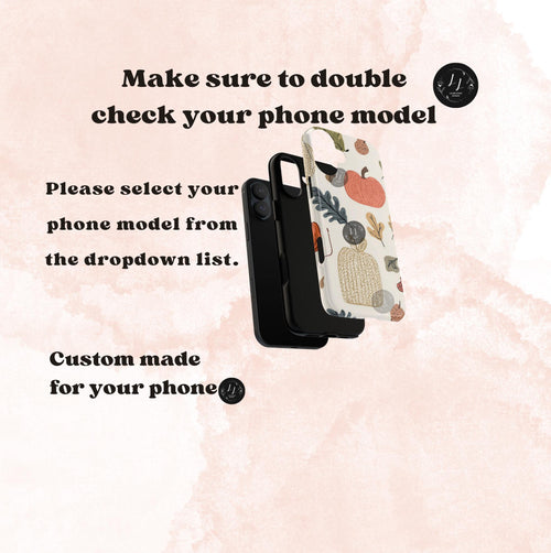 Autumn Pumpkin & Leaf Phone Case: Cottagecore Fall Protection iPhone, Galaxy, Pixel
