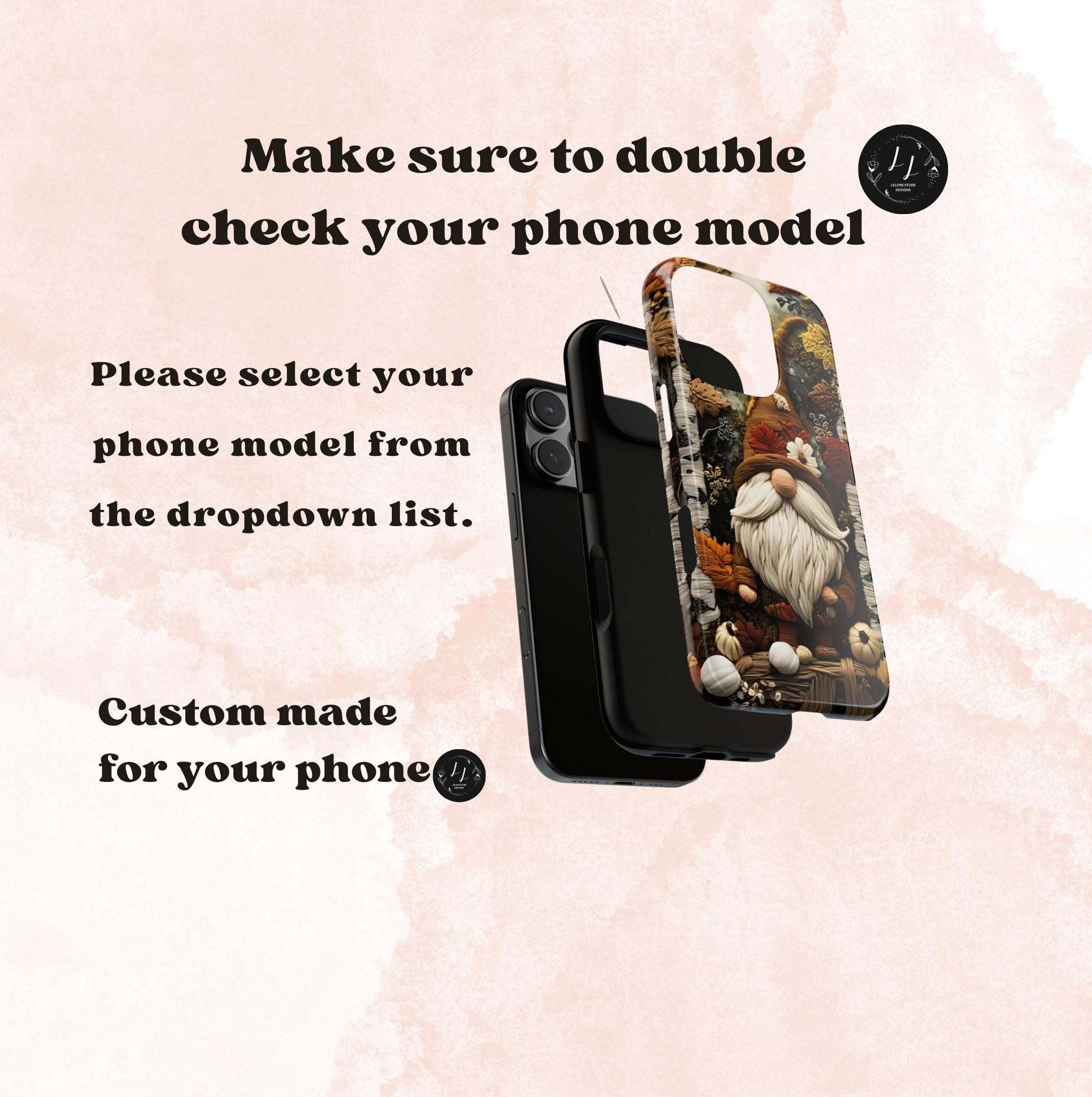 Faux Embroidery Gnome Phone Case: Cottagecore Fall Pumpkins Autumn iPhone  galaxy pixel