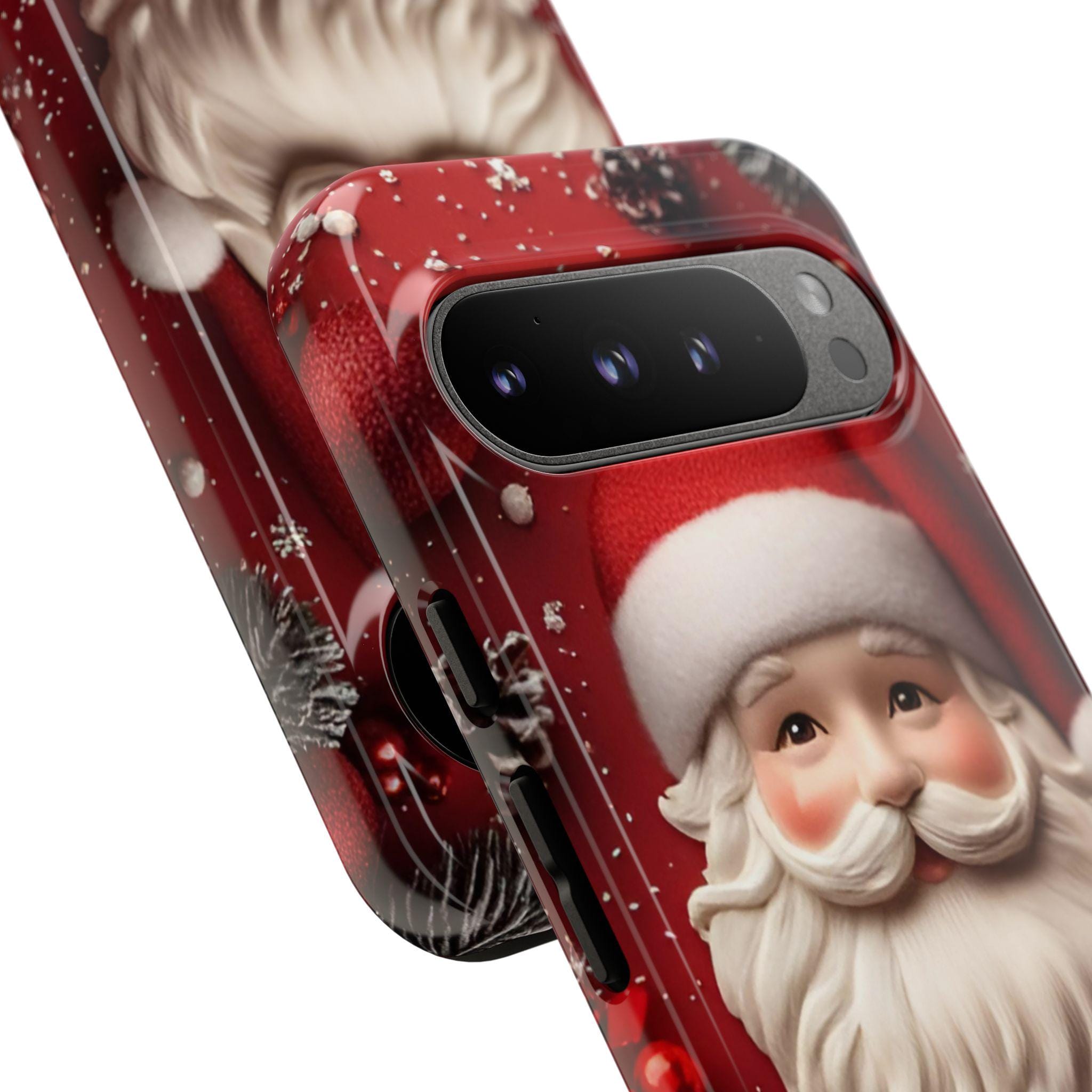 Red Santa Claus Christmas Phone Case:  Festive Holiday Cover  Xmas Gift iPhone, Galaxy, Pixel