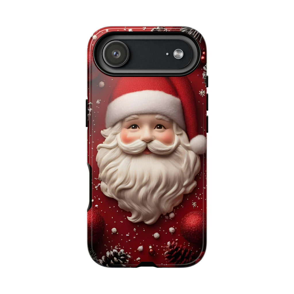 Red Santa Claus Christmas Phone Case:  Festive Holiday Cover  Xmas Gift iPhone, Galaxy, Pixel