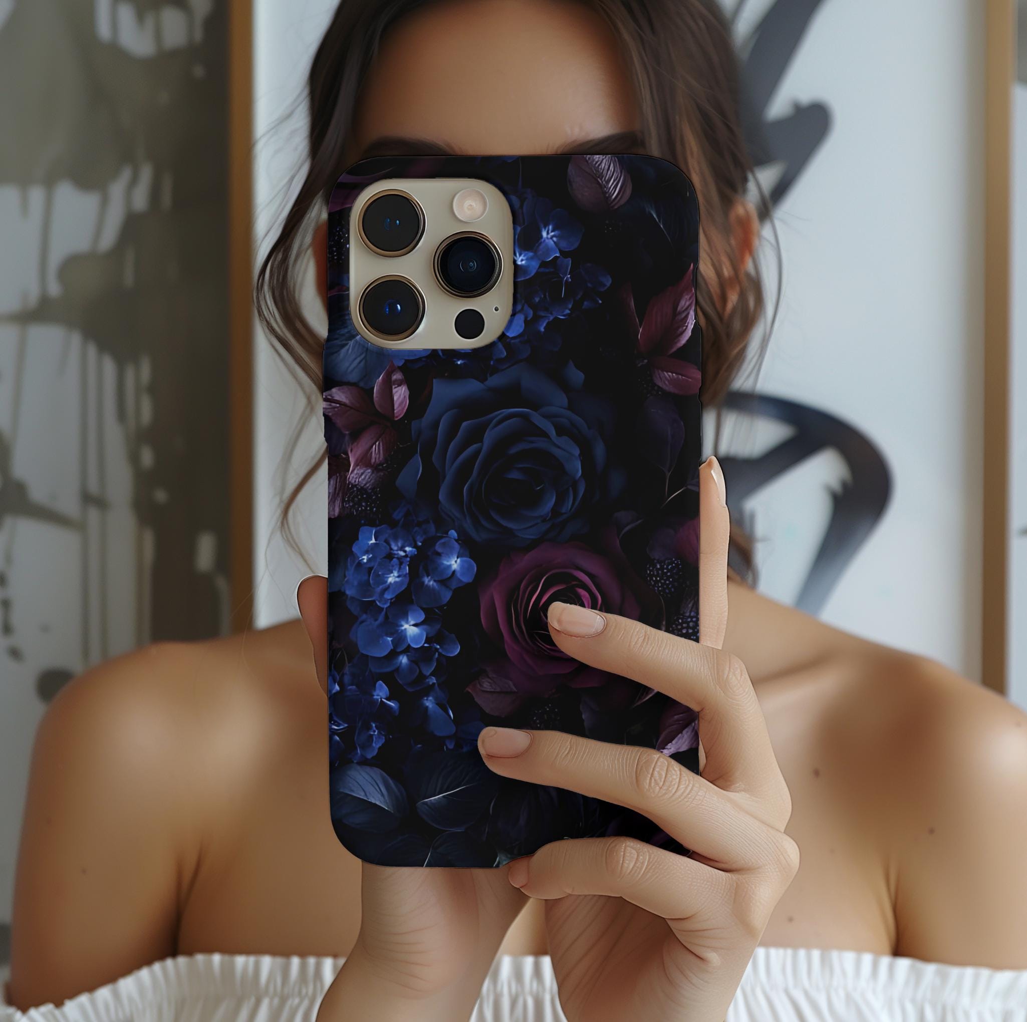 Dark Roses Gothic Floral Phone Case: Dark Academia Style iPhone Galaxy Pixel
